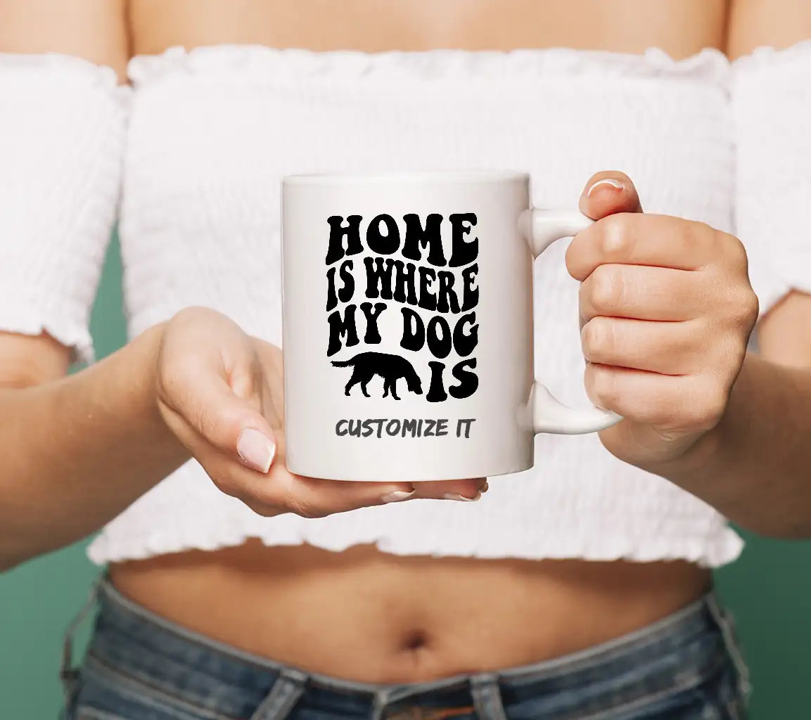 Home Is Where My Dog Is SVG Cut File - Dog Quote Design SVG