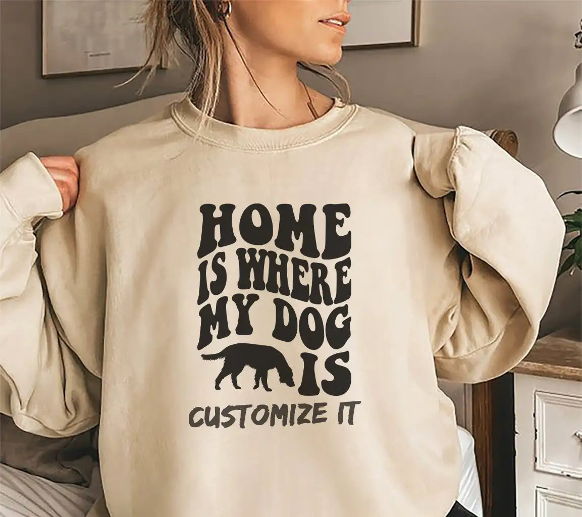 Home Is Where My Dog Is SVG Cut File - Dog Quote Design SVG