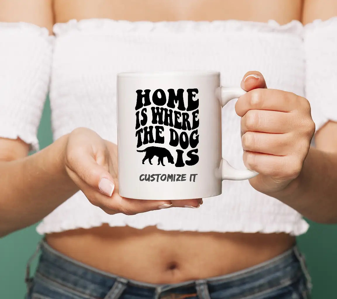 Home Is Where The Dog Is SVG Cut File - Dog Quote Design SVG