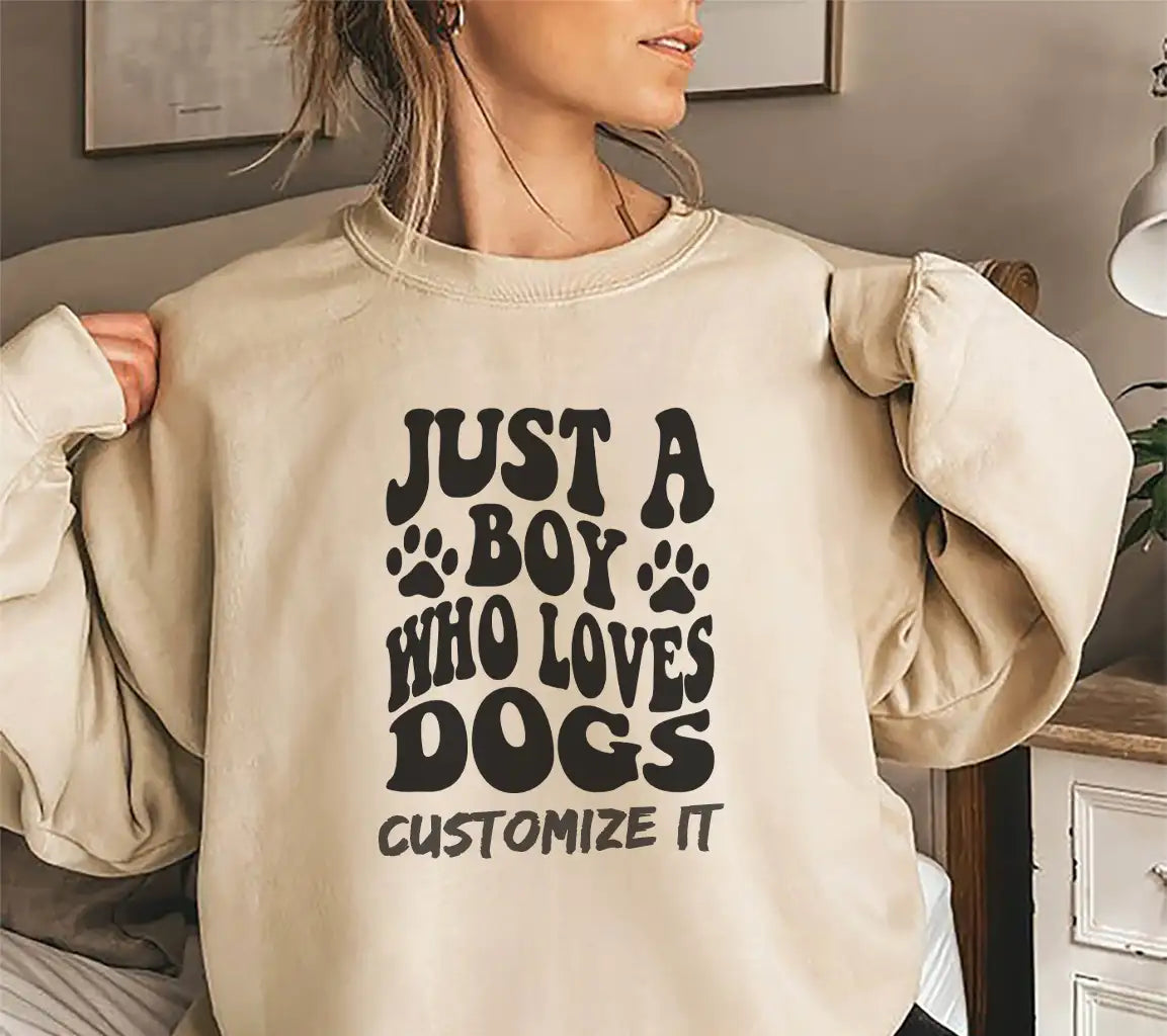 Just a Boy Who Loves Dogs SVG Cut File - Dog Quote Design SVG