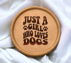 Just a Girl Who Loves Dogs SVG - Dog Quote Poster Design SVG