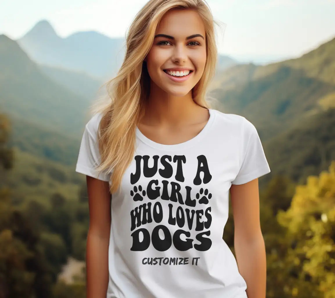 Just a Girl Who Loves Dogs SVG - Dog Quote Poster Design SVG