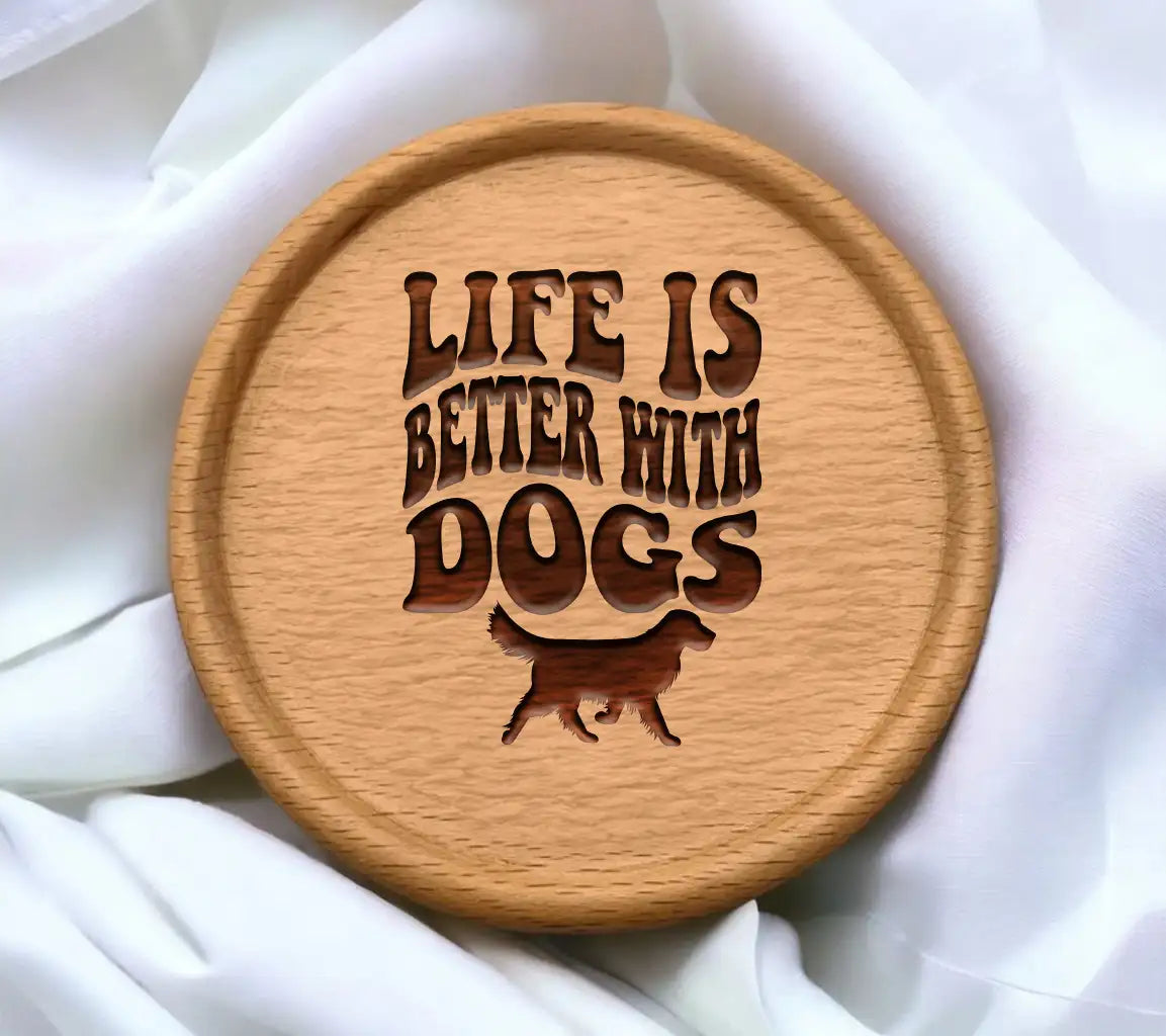 Life Is Better With Dogs SVG - Dog Quote Poster Design SVG