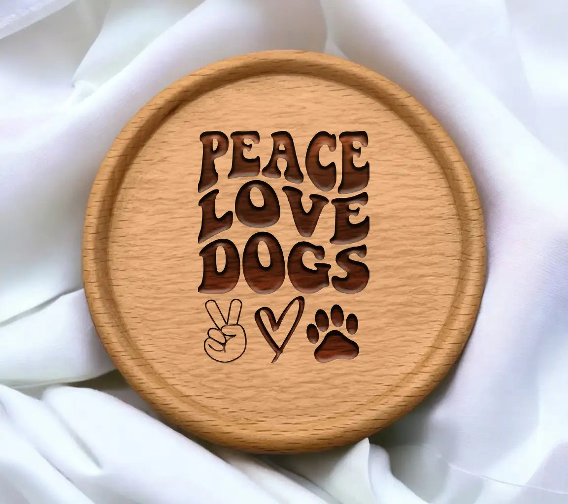 Peace Love Dogs SVG - Peace Sign & Paw Print Design SVG