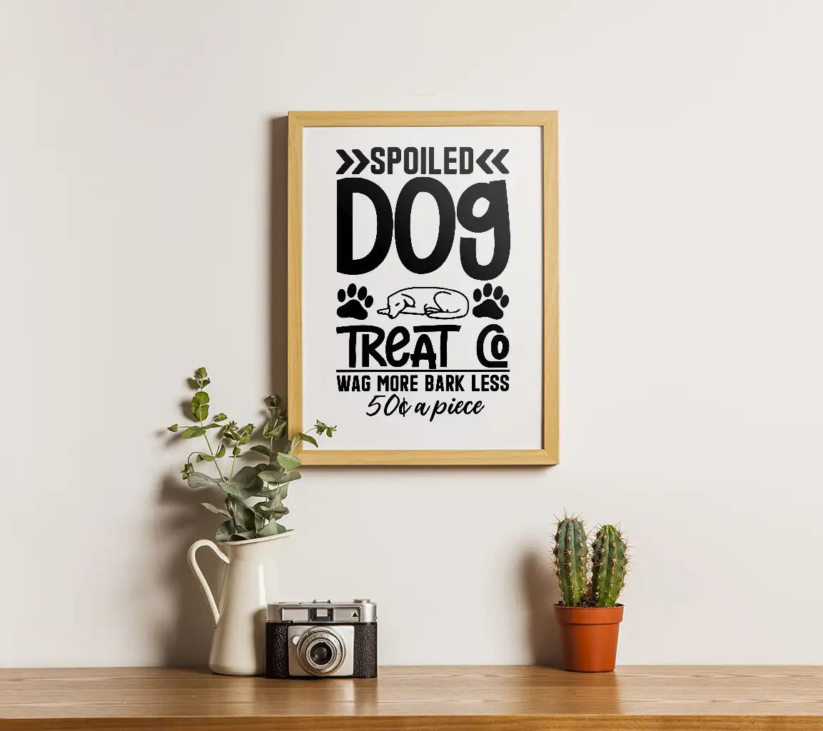 Wag More Bark Less Spoiled Dog Treat Co. SVG Cut File SVG