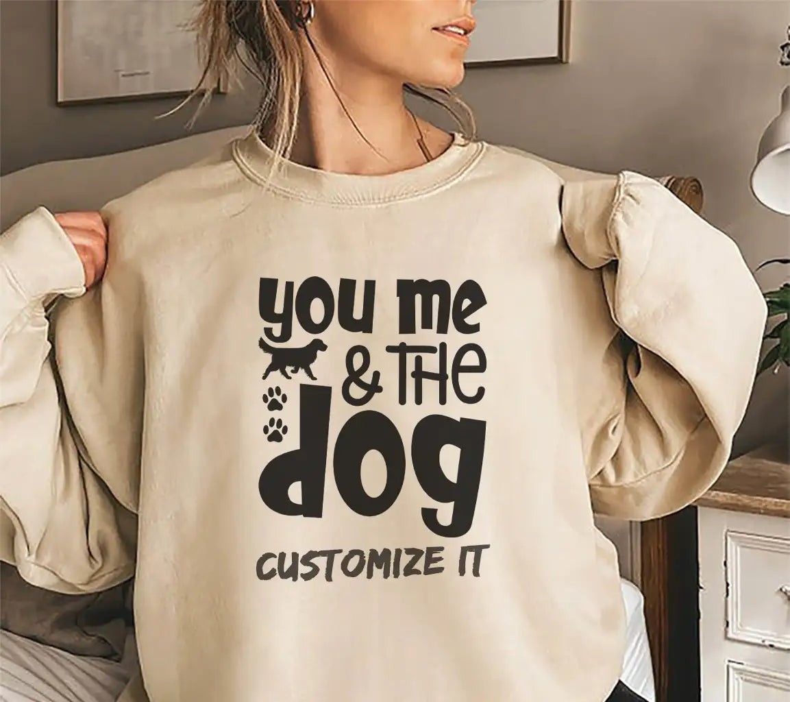 You, Me, & The Dog SVG - Dog Lover Poster Design SVG