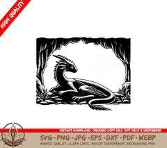 Dragon Cave Watcher SVG - Digital Product in various file formats