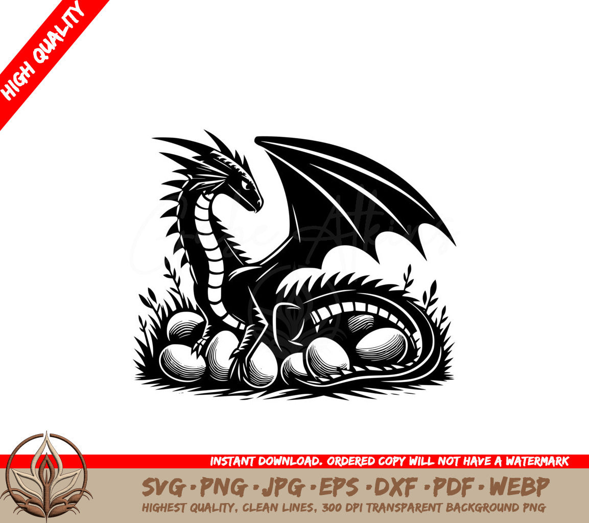 Dragon Mom Digital SVG File Offering Various Formats