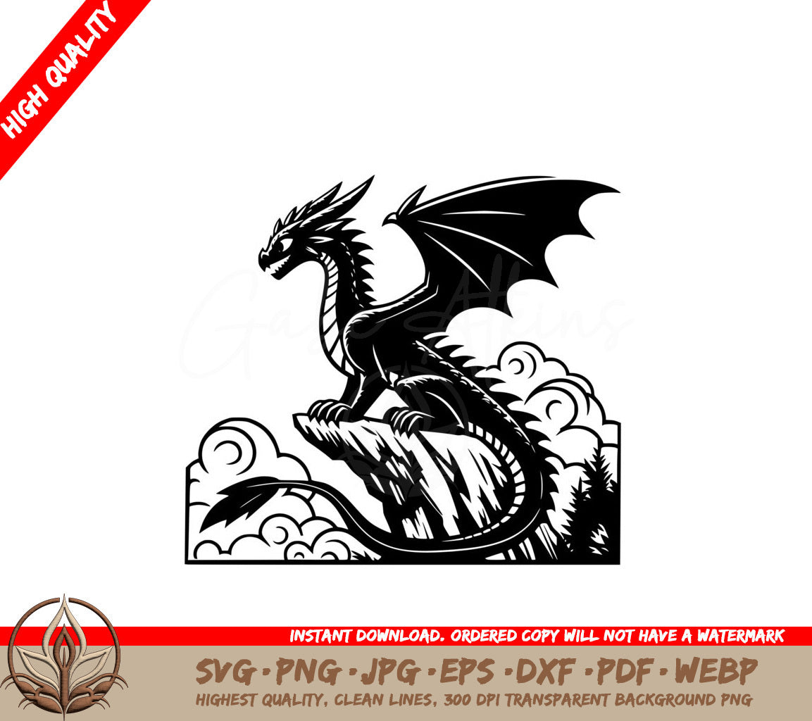 Dragon Peak Guardian SVG Digital Product