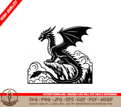 Dragon Peak Guardian SVG Digital Product