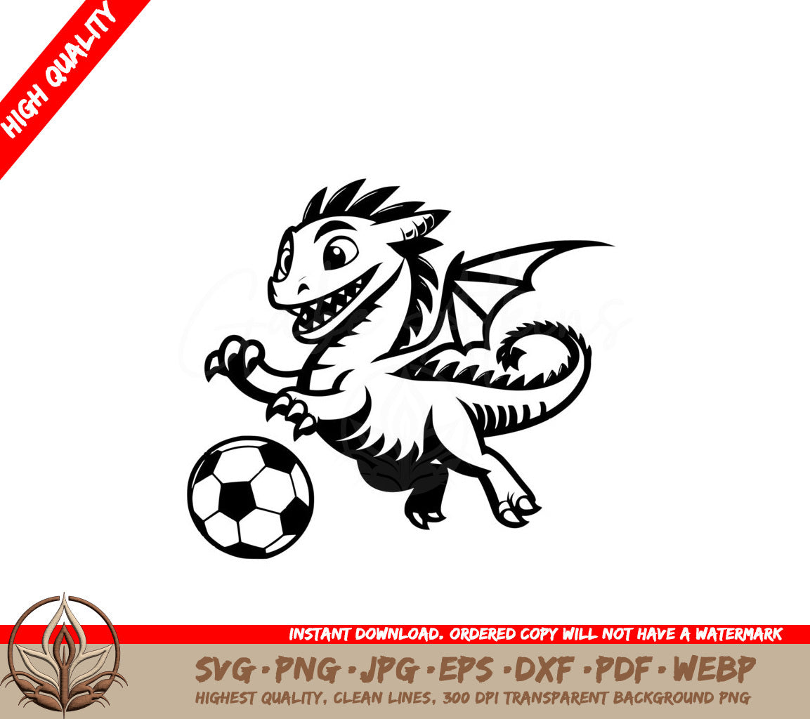 Dragon Soccer Star SVG Digital File