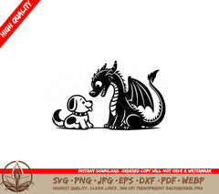 Dragon and Pup Pals SVG Digital Product