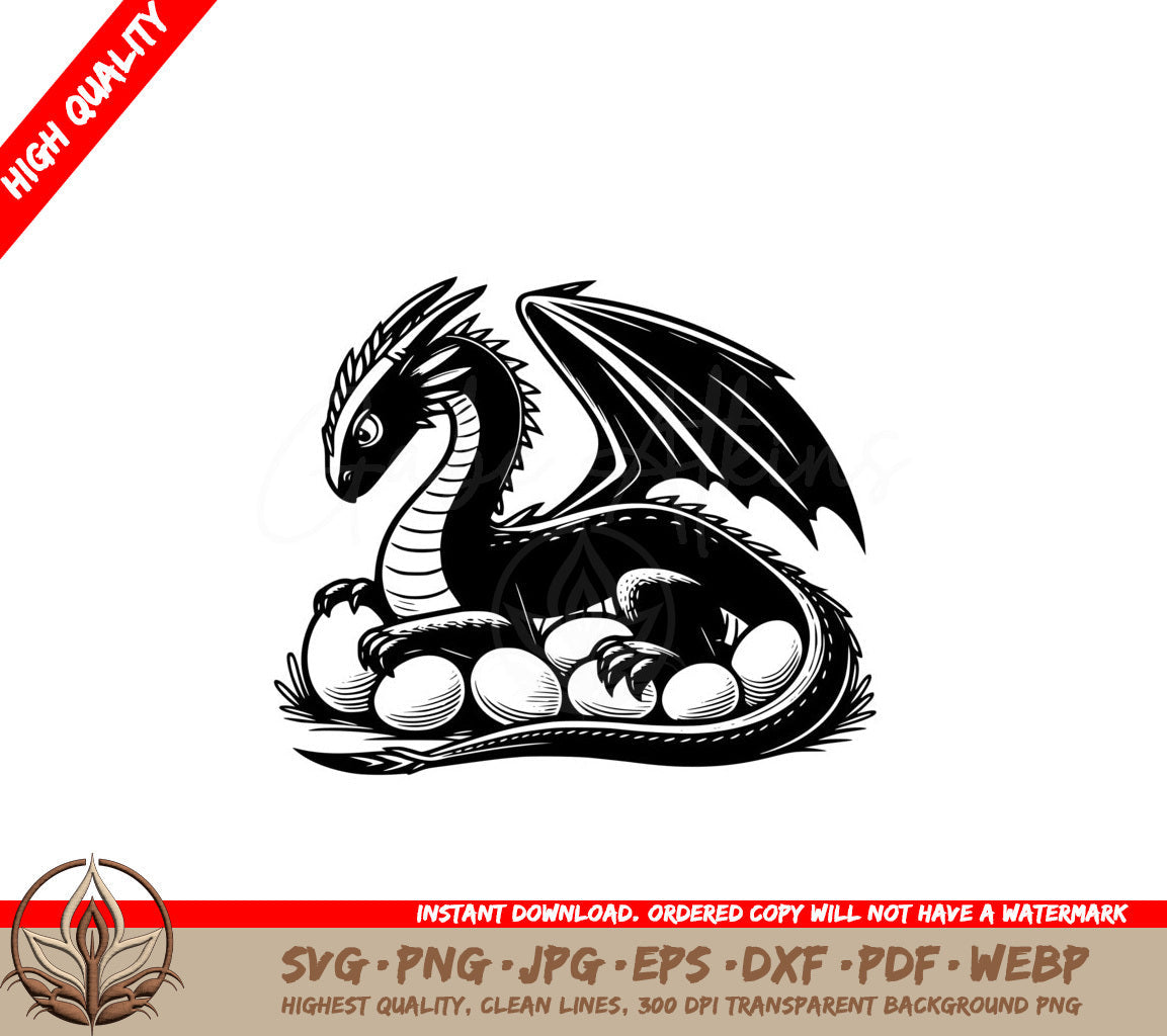 Dragons Egg Nest SVG Digital File