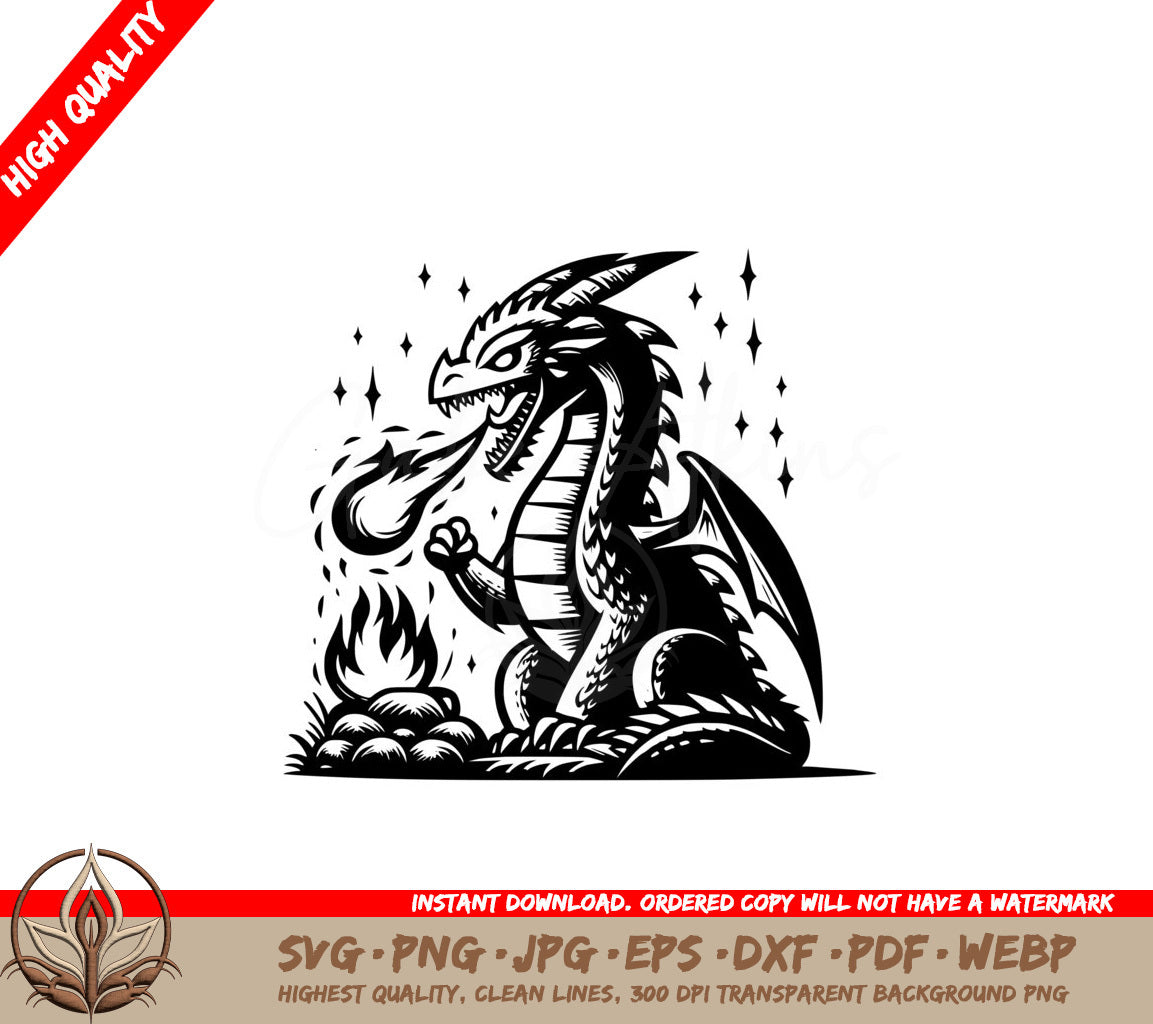 Dragon's Fire Digital Product - SVG