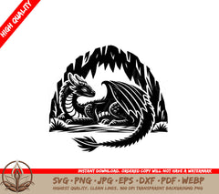 Dragons Rocky Rest SVG - Digital File in Multiple Formats