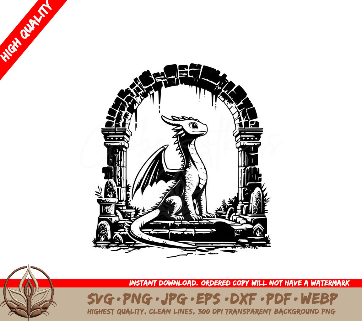 Dragon Stone Sanctuary SVG - Digital file in multiple formats