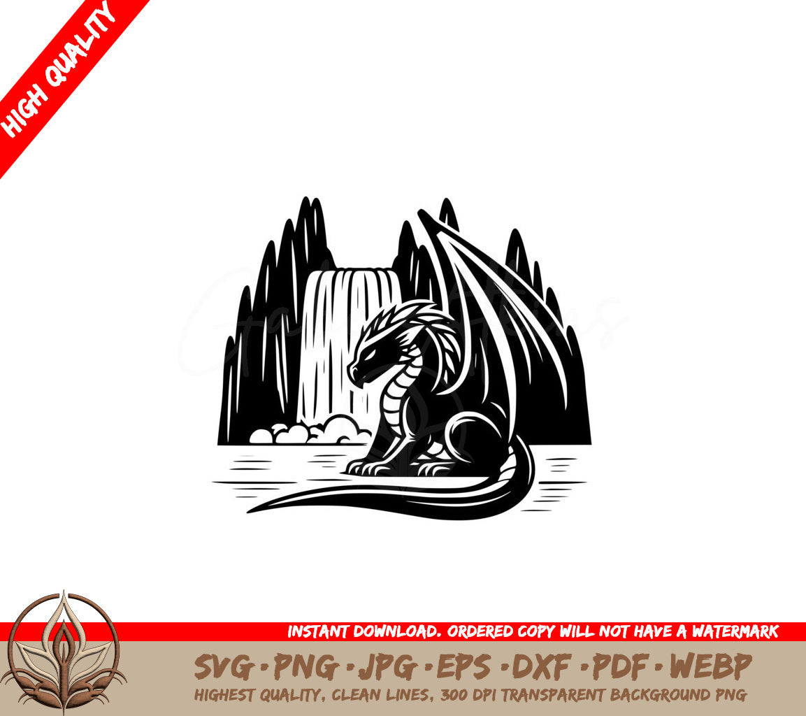 Dragons Waterfall Retreat SVG