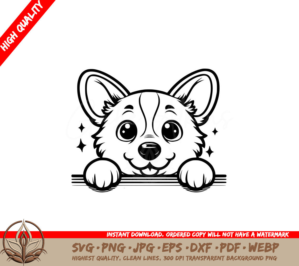 Dreamy Corgi Sparkles SVG - Digital Product in Various Formats