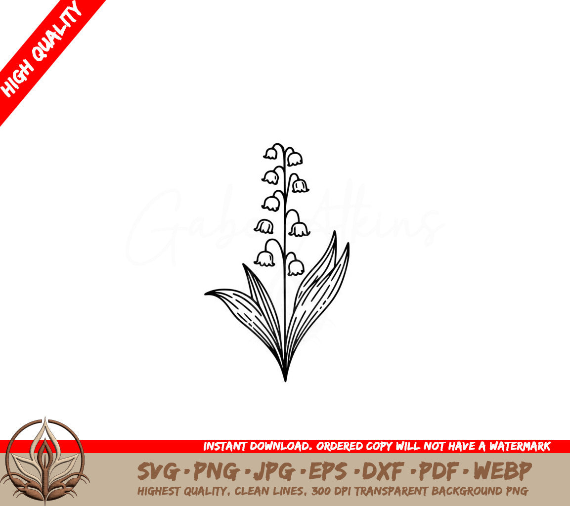 Delicate Lily of the Valley SVG