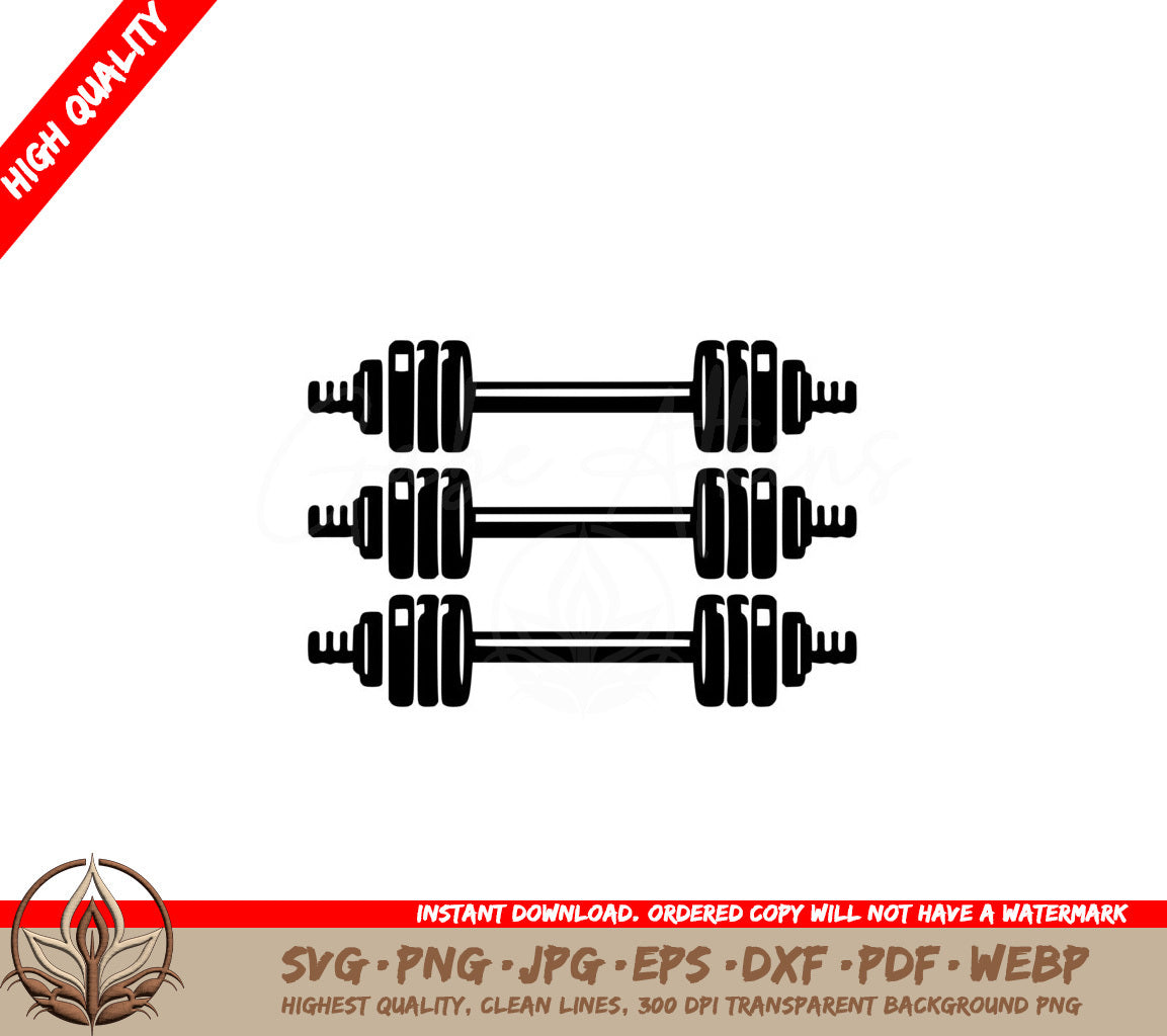 Dumbbell Power Stack SVG - Digital Product in Multiple Formats