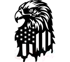 Eagle Through American Flag 6 SVG File | Patriotic Designs for Cutting | American Flag 6 SVG File