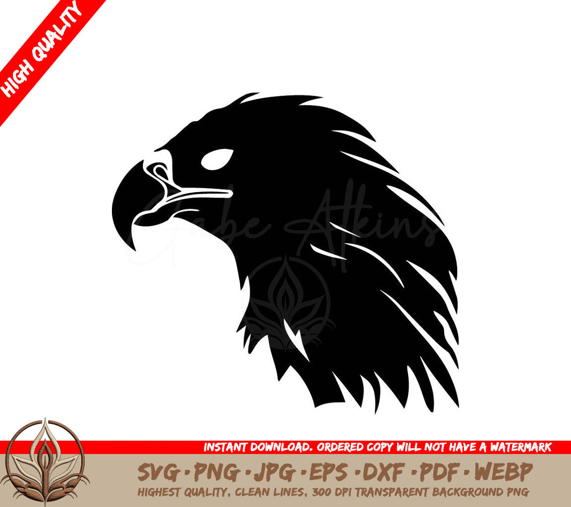 A Silhouette Of An Eagle  Head Is Available For Instant Download