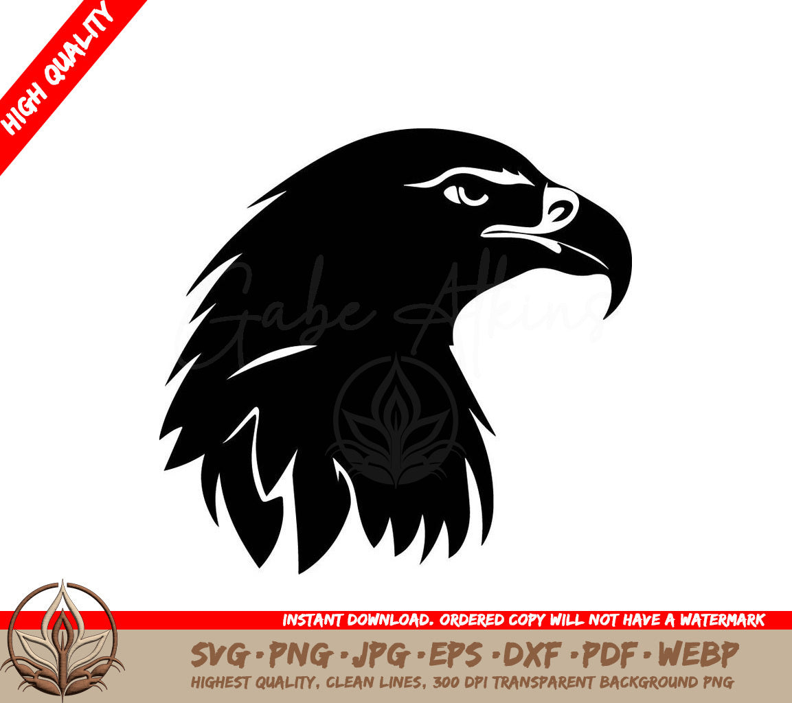 A Silhouette Of An Eagle  Head Is Available For Instant Download