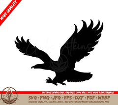 A Silhouette Of An Eagle Is Available For Instant Download