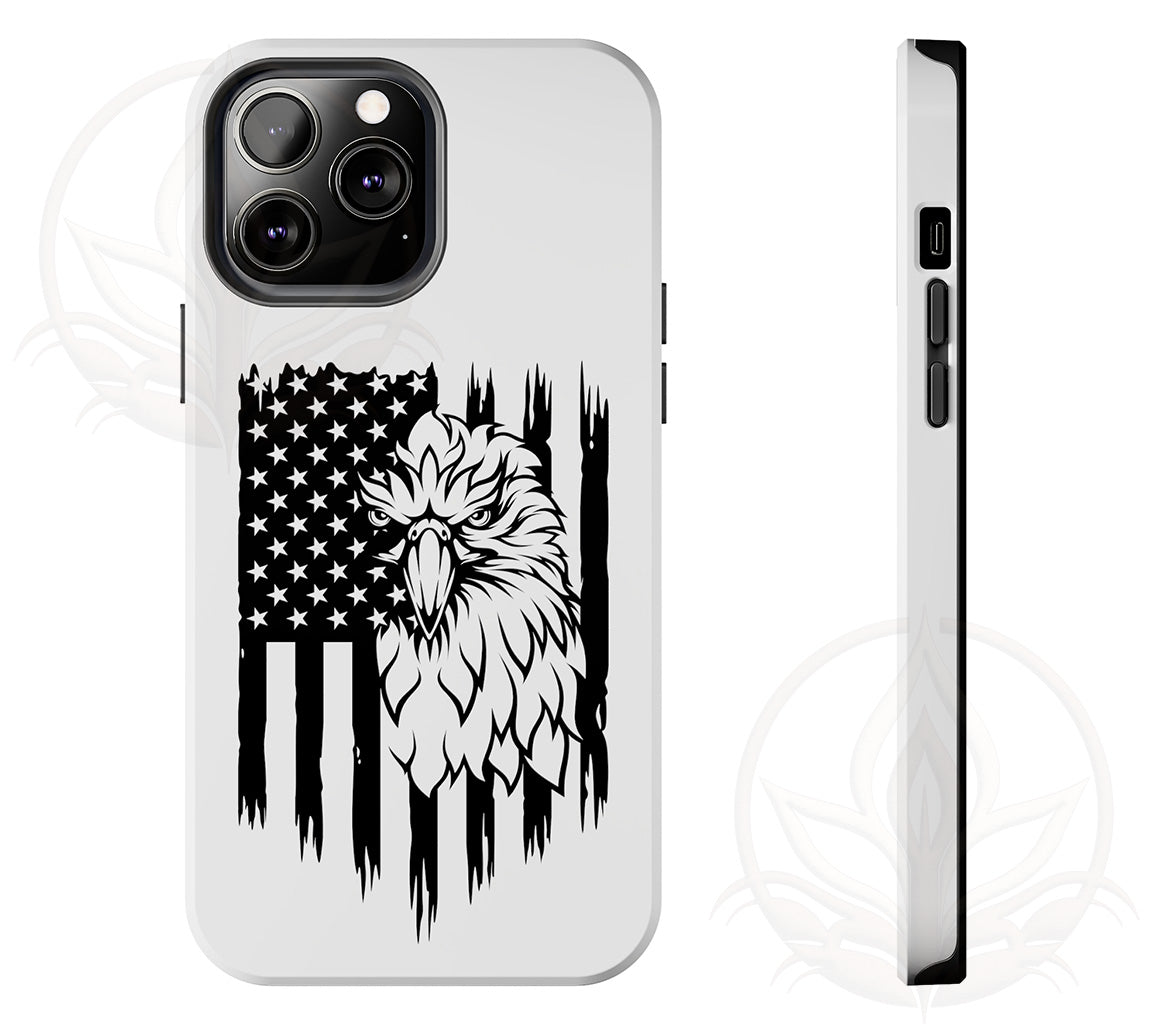 Patriotic iPhone Case: Eagle Through American Flag iPhone Case, Patrio | American Flag iPhone Case, Patriotic iPhone Tough Case