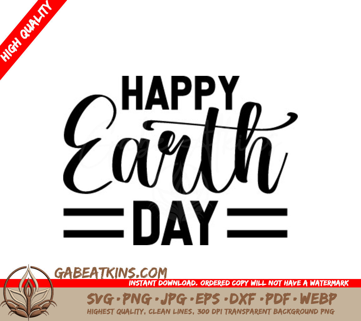 Happy Earth Day  SVG Design SVG