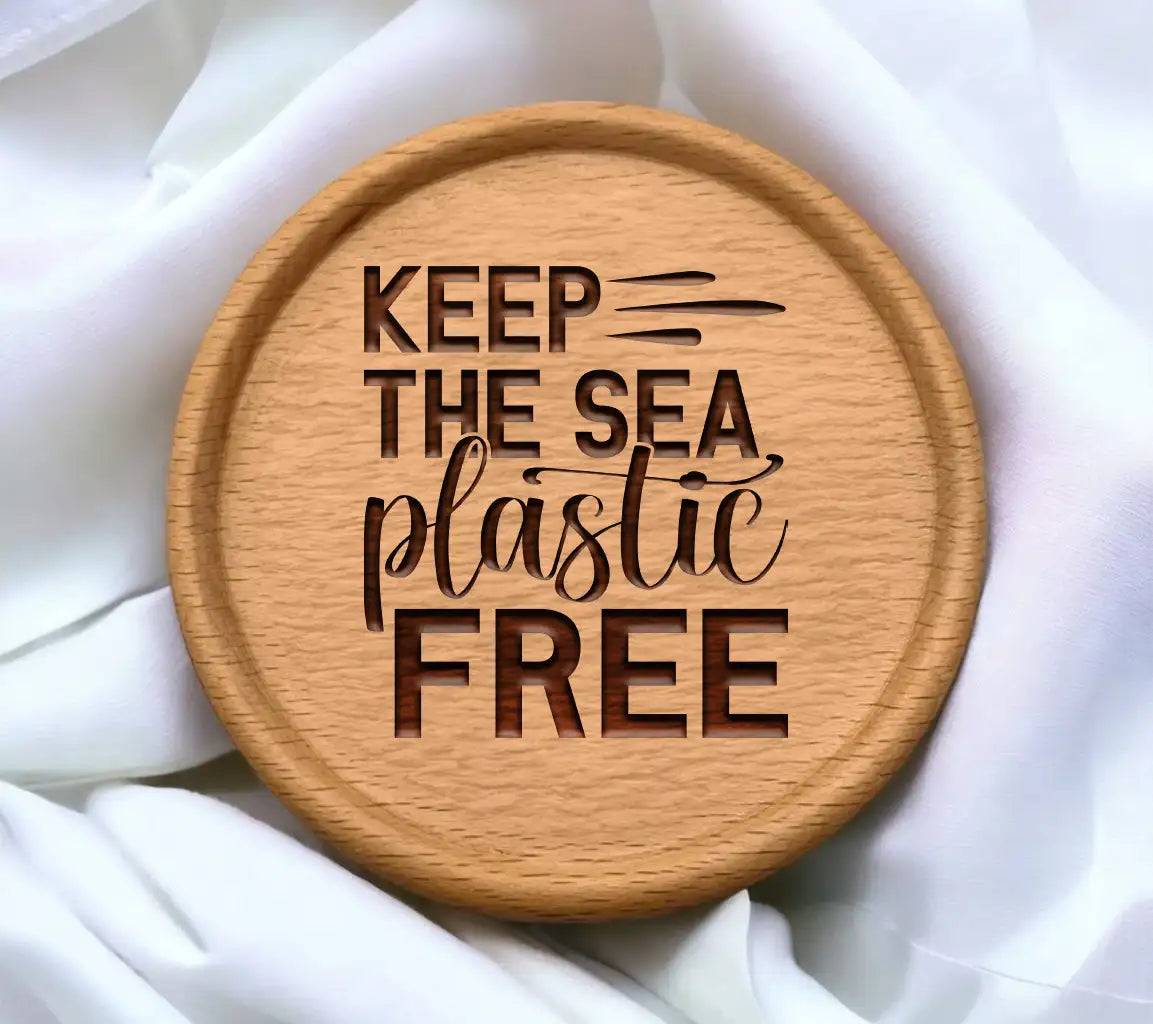 Keep The Sea Plastic Free SVG - Earth Day Sign SVG