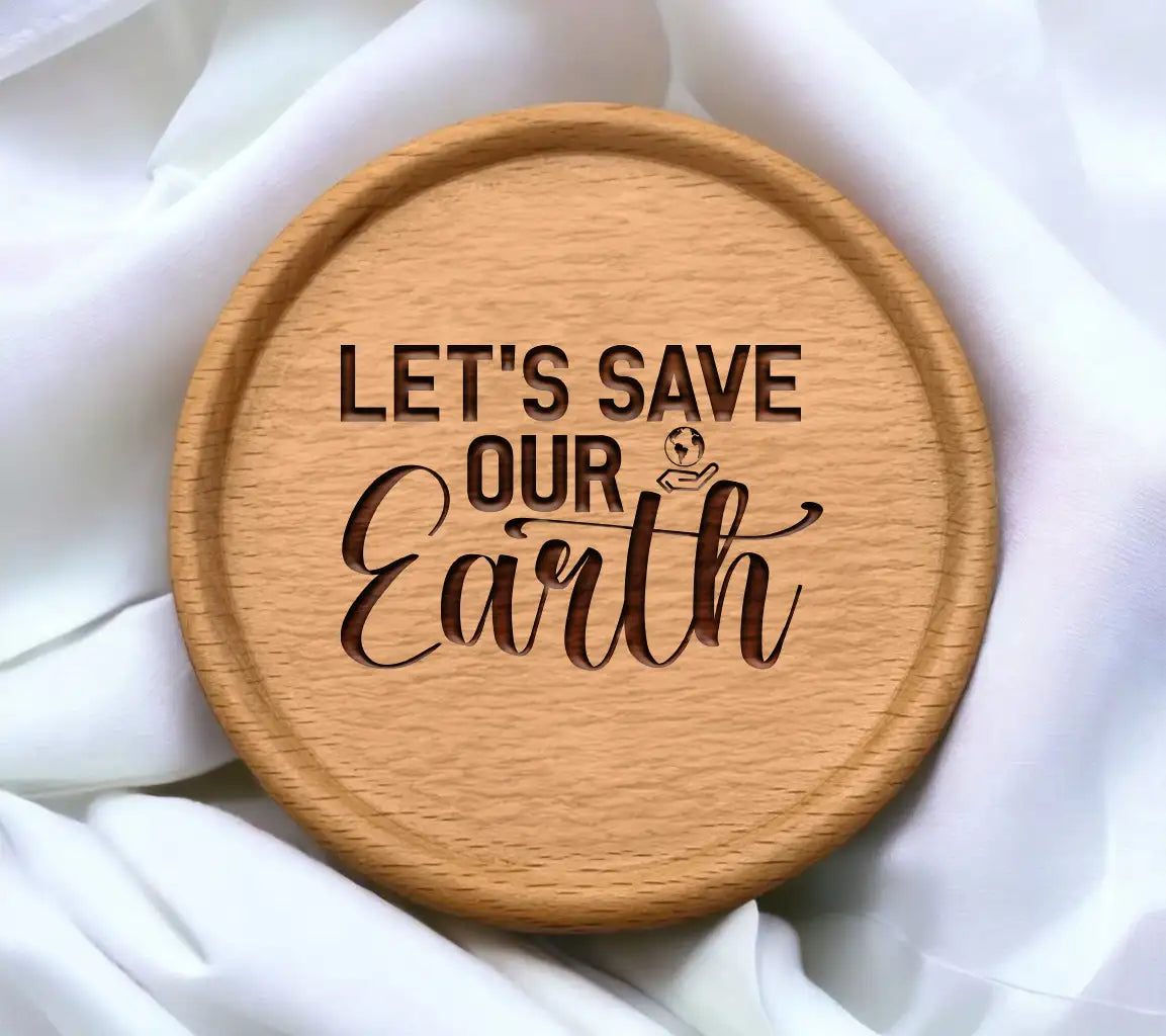 Lets Save Our Earth SVG Poster - Earth Day Design SVG