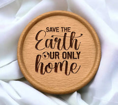 Save the Earth Our Only Home SVG - Earth Day Poster Design SVG