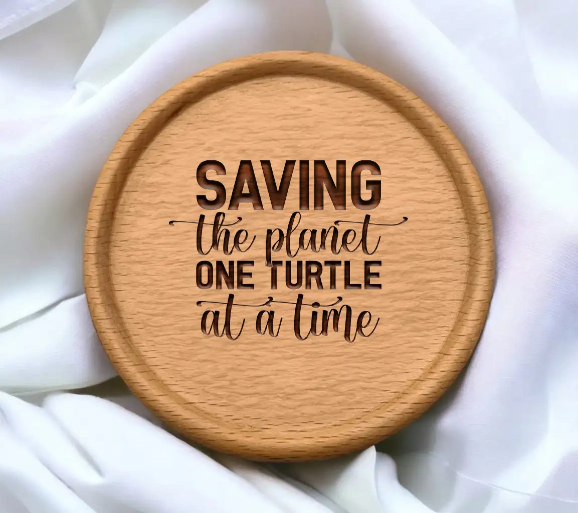 Save The Planet One Turtle At A Time - Earth Day SVG Design SVG