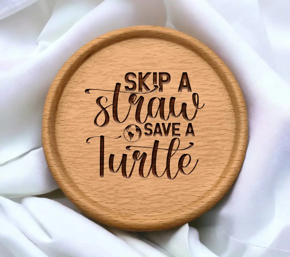 Skip a Straw, Save a Turtle SVG Earth Day Eco-Friendly Design SVG