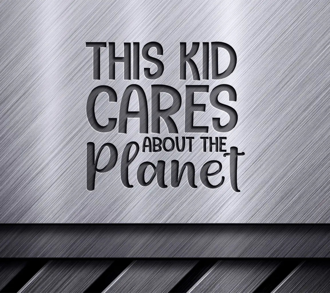 Earth Day This Kid Cares About The Planet SVG Design SVG