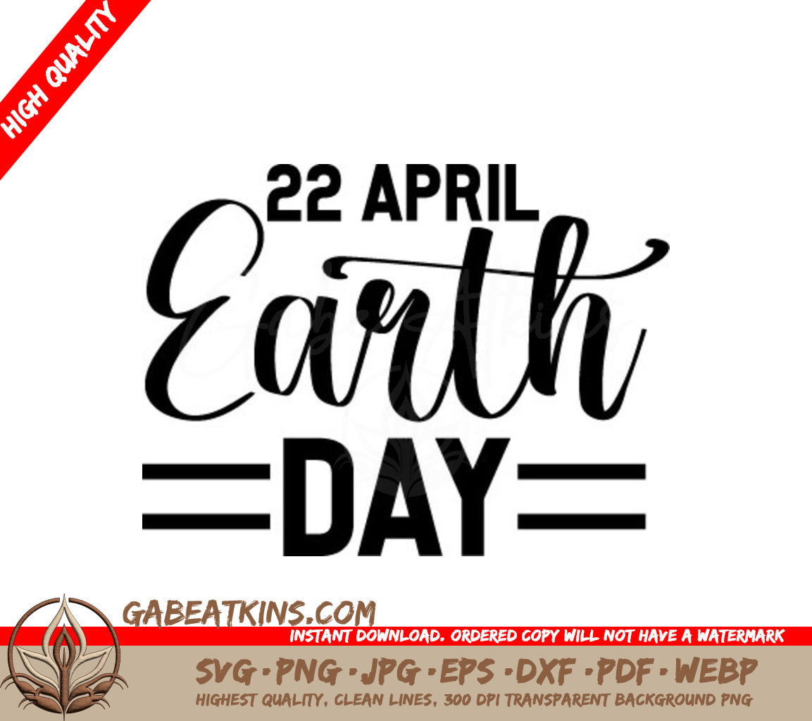 Earth Day  SVG Poster - Printable Design SVG