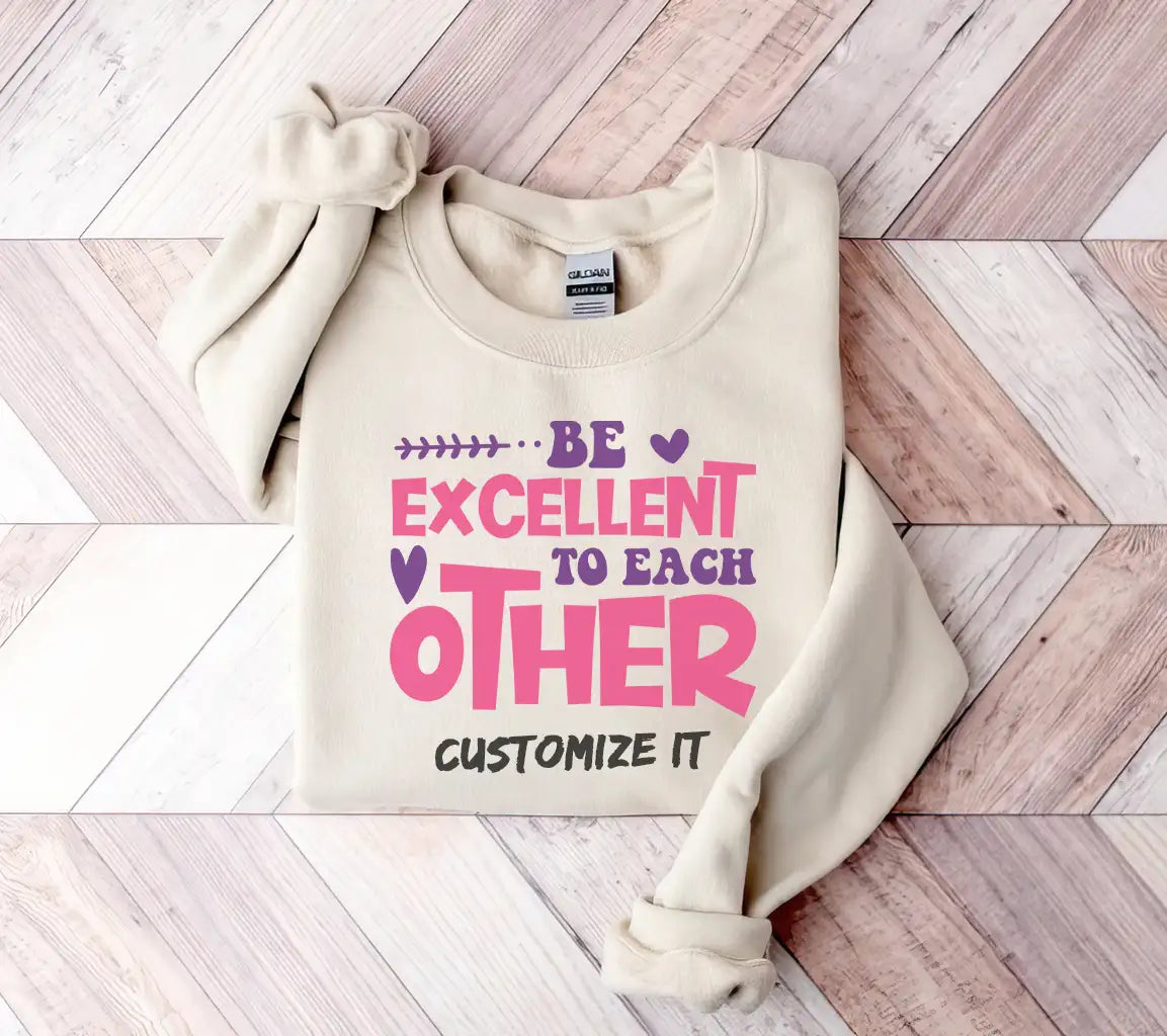 Be Excellent To Each Other SVG - Pink & Purple Easter Sign SVG