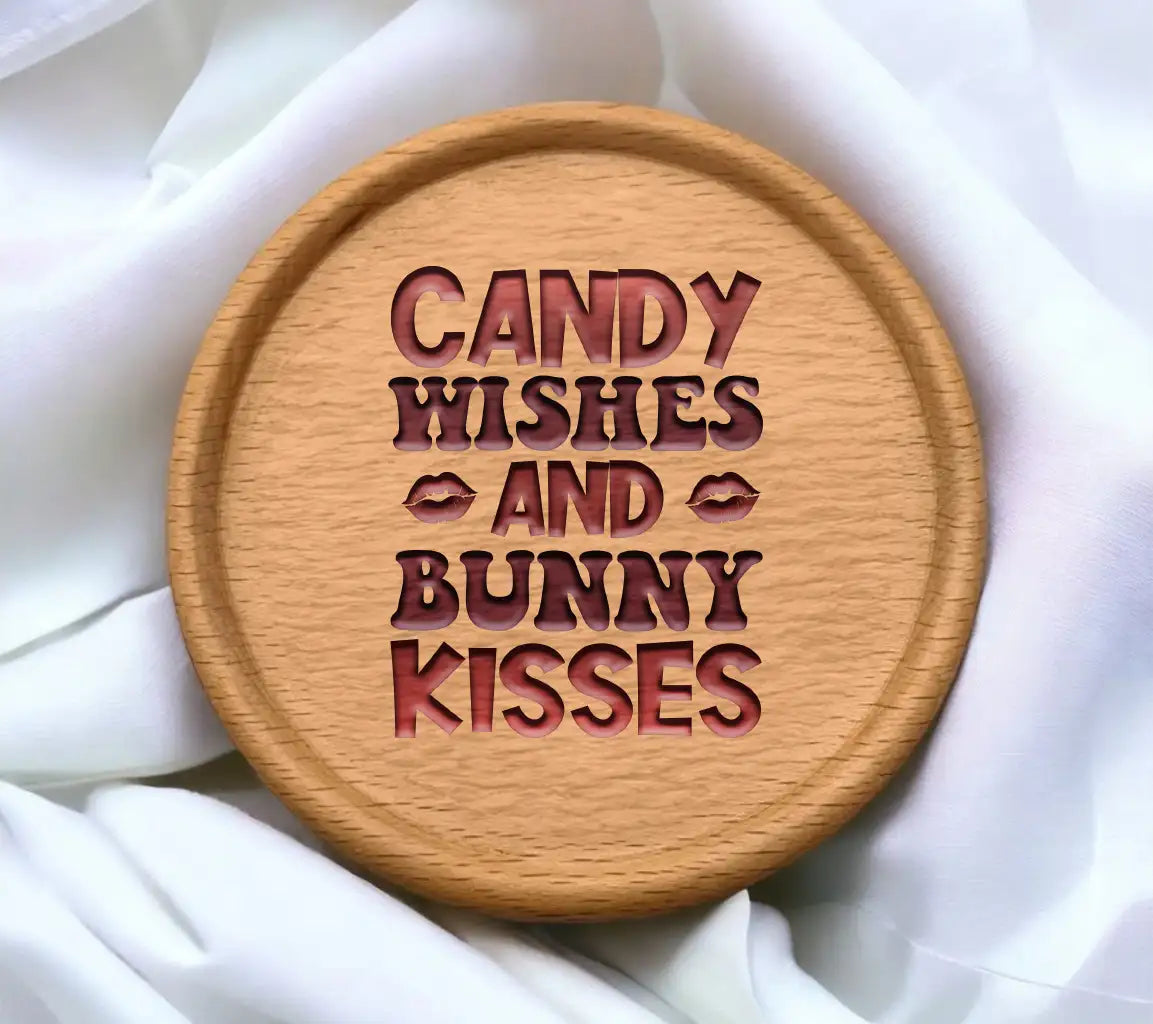 Easter Candy Wishes & Bunny Kisses SVG Cut File SVG