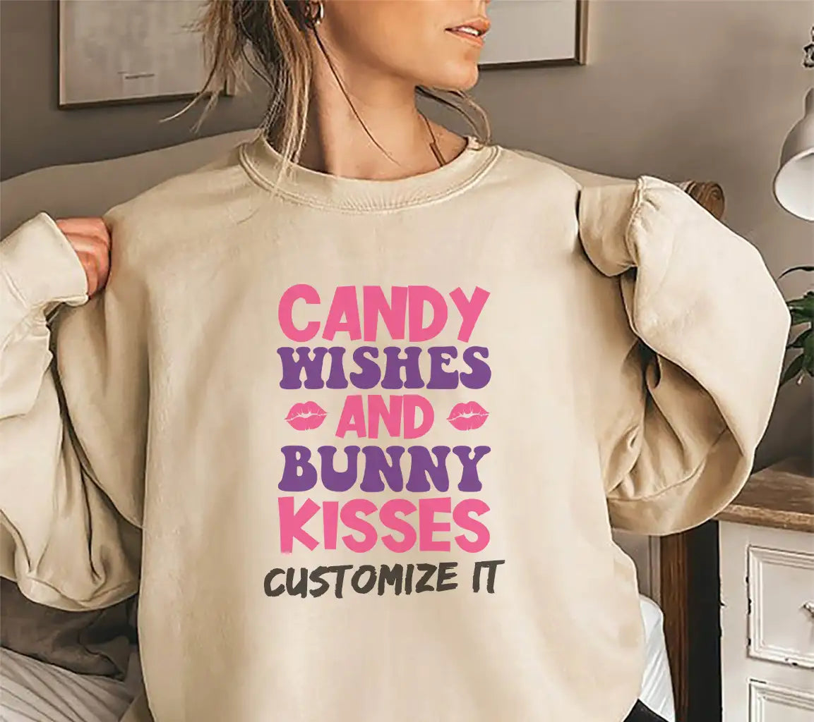 Easter Candy Wishes & Bunny Kisses SVG Cut File SVG