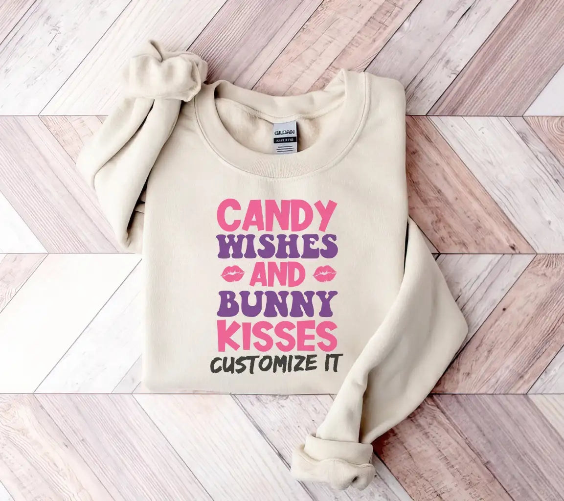 Easter Candy Wishes & Bunny Kisses SVG Cut File SVG