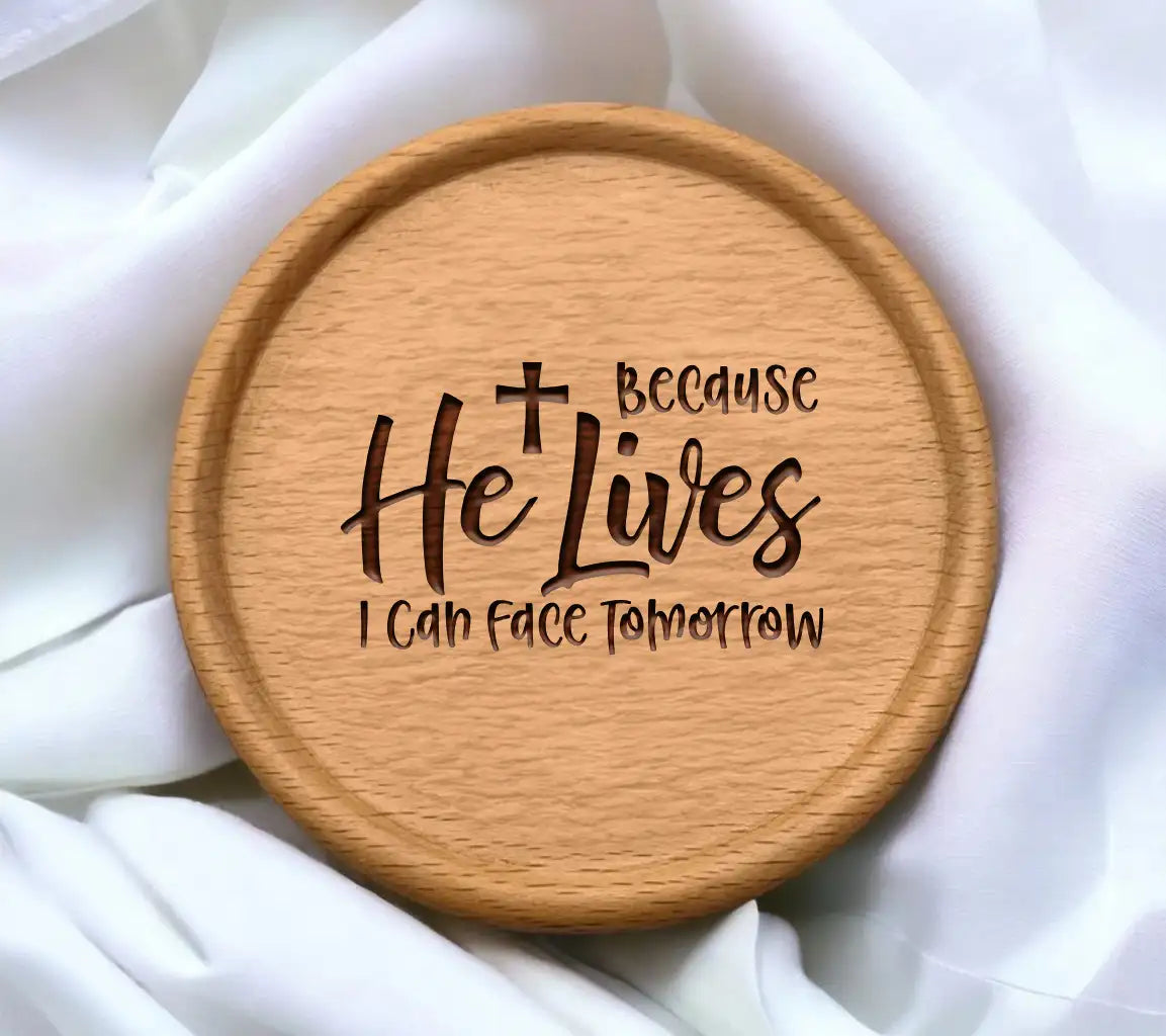 Because He Lives I Can Face Tomorrow - Easter SVG Design SVG