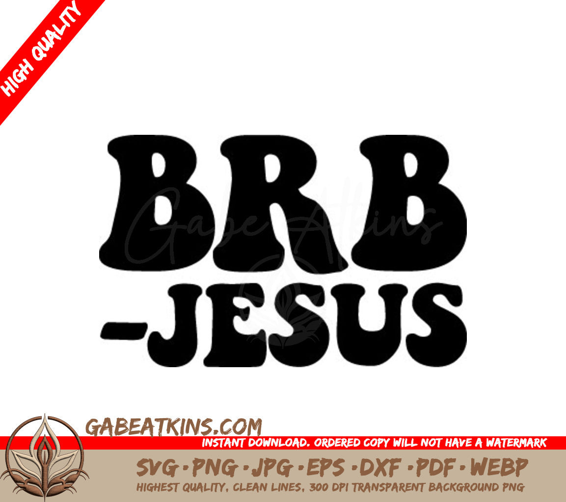  Brb Jesus Easter SVG Logo Design SVG