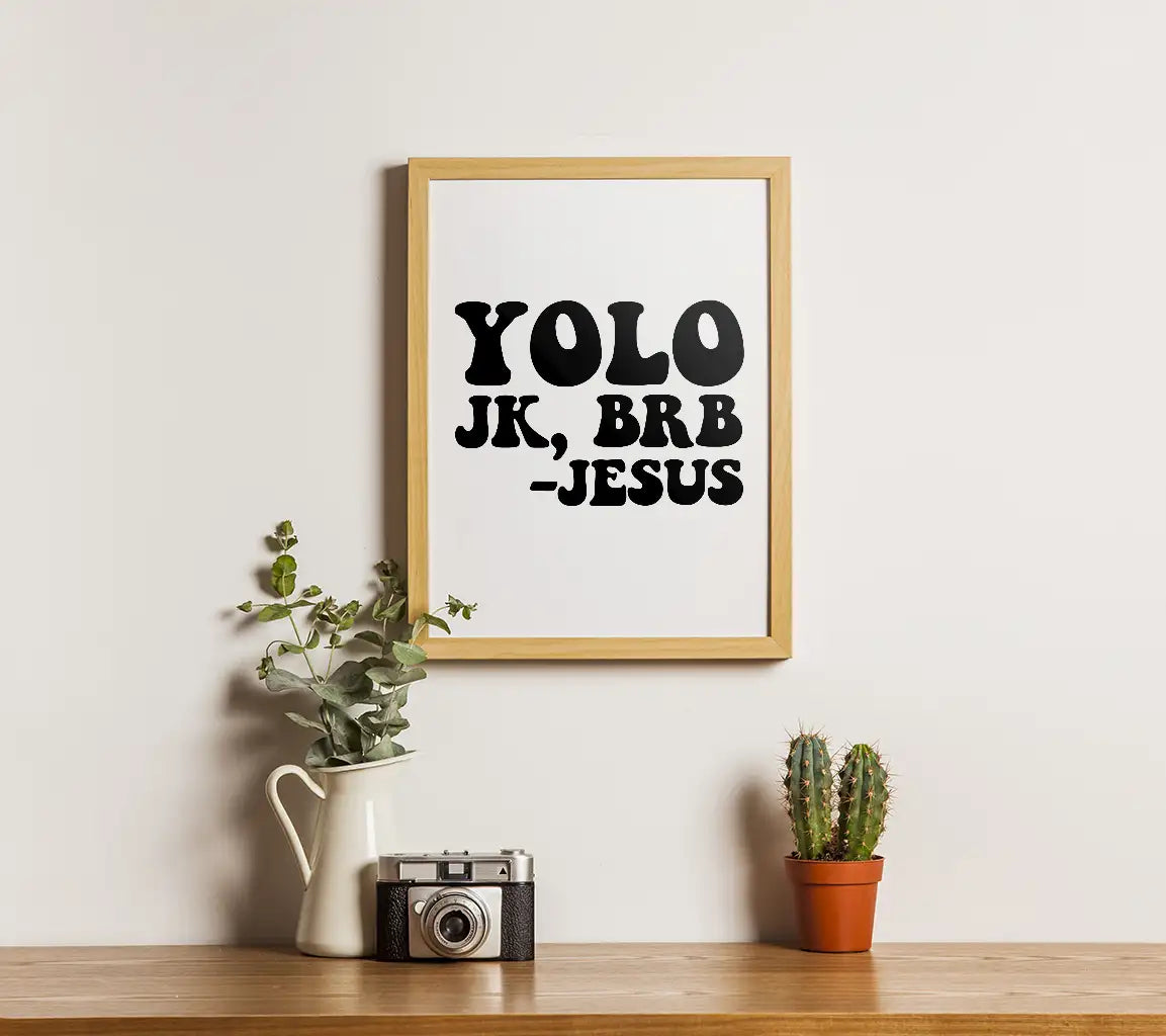 Yolo JK Brb Jesus SVG -  Easter Design SVG