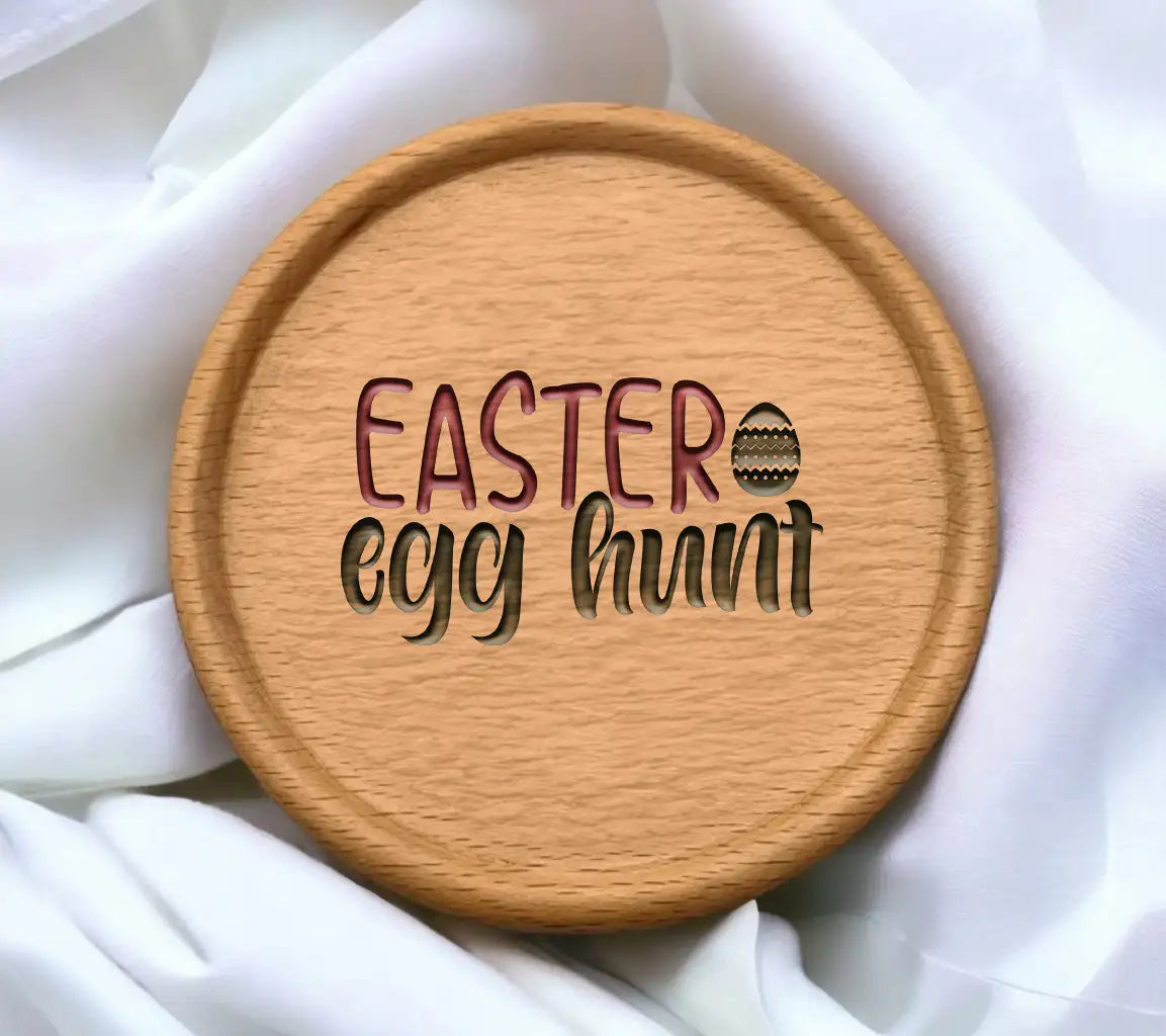 Pink & Blue Easter Egg Hunt SVG Design SVG