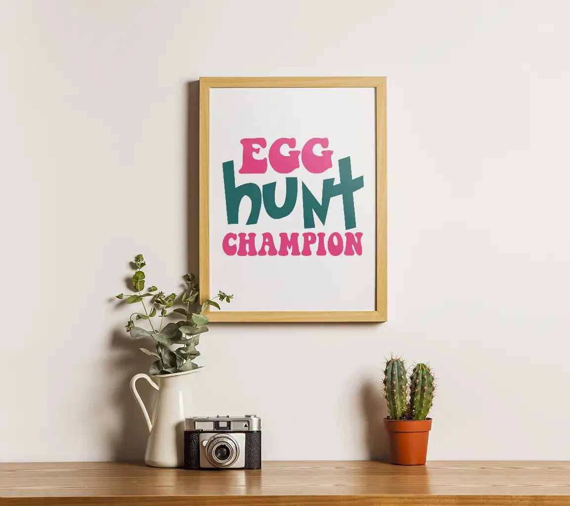 Pink & Blue Egg Hunt Champion SVG Cut File SVG