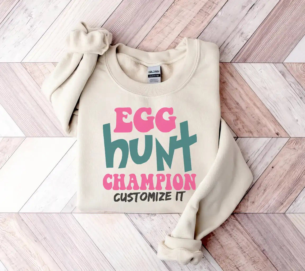 Pink & Blue Egg Hunt Champion SVG Cut File SVG