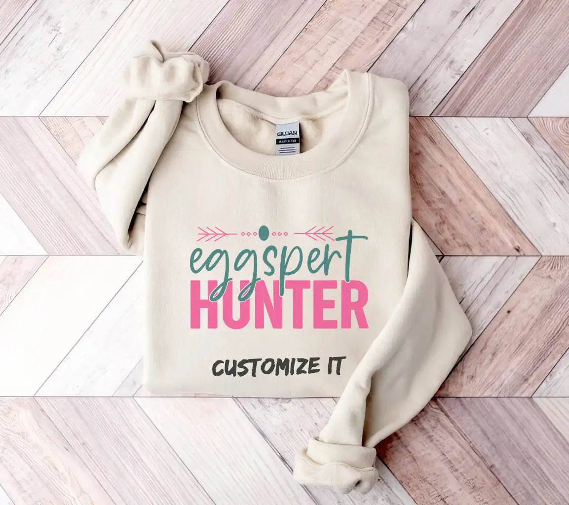 ##  Easter Eggspert Hunter SVG - Pink & Blue Logo SVG