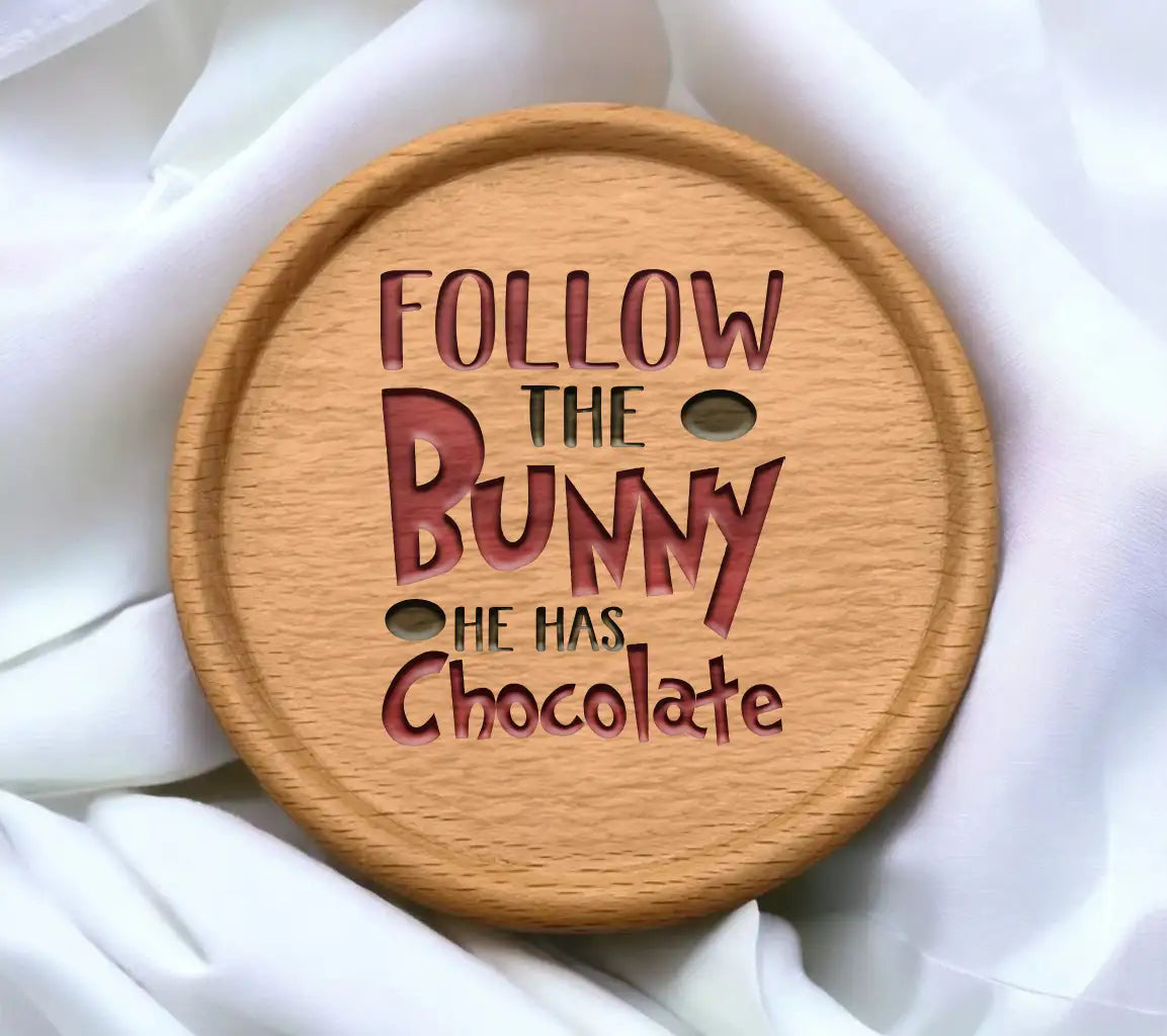 Follow The Bunny SVG - Easter Chocolate Treat Design SVG