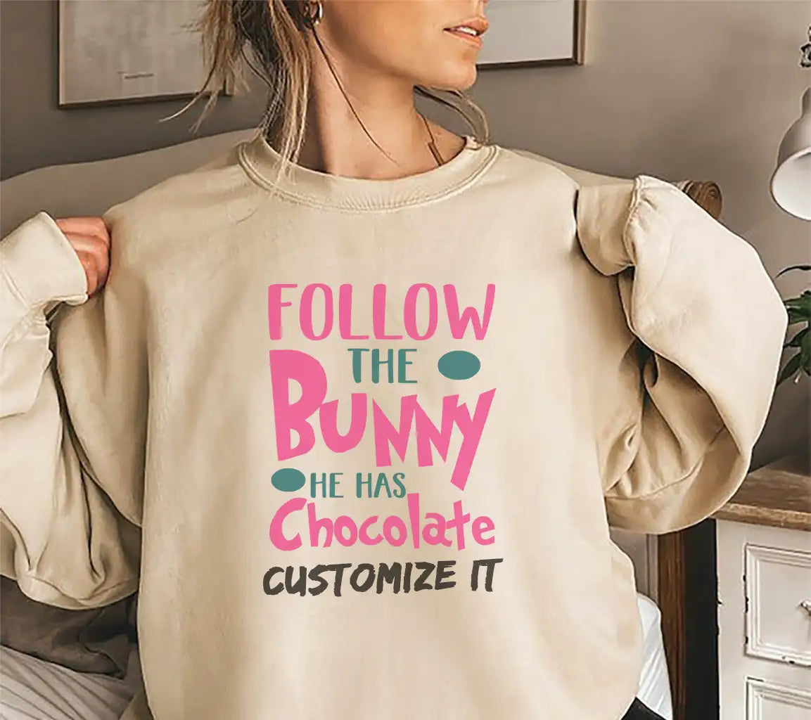 Follow The Bunny SVG - Easter Chocolate Treat Design SVG